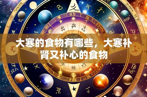 大寒的食物有哪些,大寒补肾又补心的食物