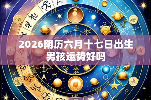 2026阴历六月十七日出生男孩运势好吗