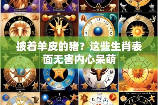 披着羊皮的猪？这些生肖表面无害内心呆萌