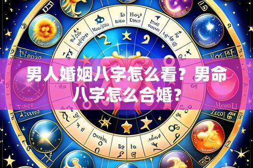 男人婚姻八字怎么看?男命八字怎么合婚?