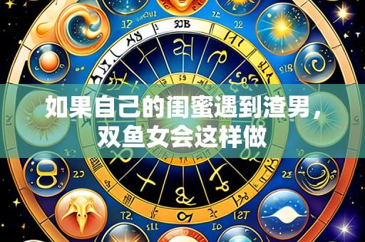 如果自己的闺蜜遇到渣男，双鱼女会这样做