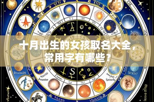 十月出生的女孩取名大全,常用字有哪些?