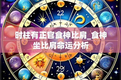 时柱有正官食神比肩_食神坐比肩命运分析