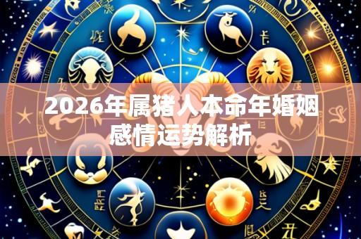 2026年属猪人本命年婚姻感情运势解析