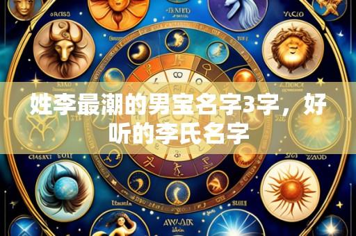 姓李最潮的男宝名字3字，好听的李氏名字
