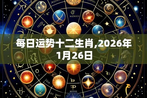 每日运势十二生肖,2026年1月26日