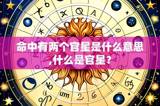 命中有两个官星是什么意思,什么是官星？