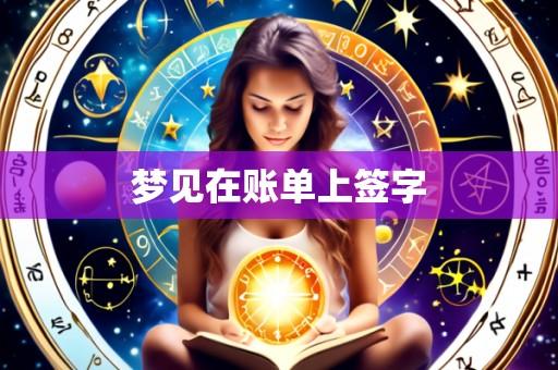 梦见在账单上签字