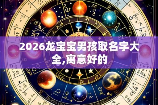 2026龙宝宝男孩取名字大全,寓意好的