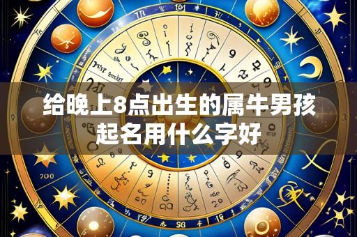 给晚上8点出生的属牛男孩起名用什么字好