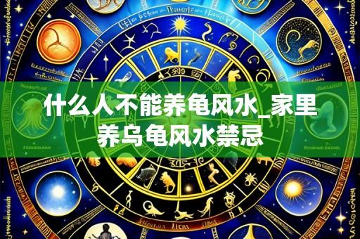 什么人不能养龟风水_家里养乌龟风水禁忌