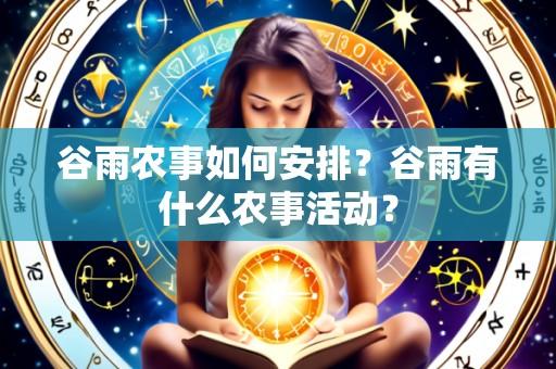 谷雨农事如何安排?谷雨有什么农事活动?