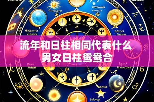 流年和日柱相同代表什么 男女日柱鸳鸯合