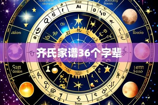 齐氏家谱36个字辈