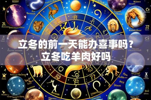 立冬的前一天能办喜事吗?立冬吃羊肉好吗