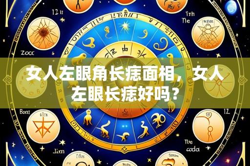 女人左眼角长痣面相，女人左眼长痣好吗？