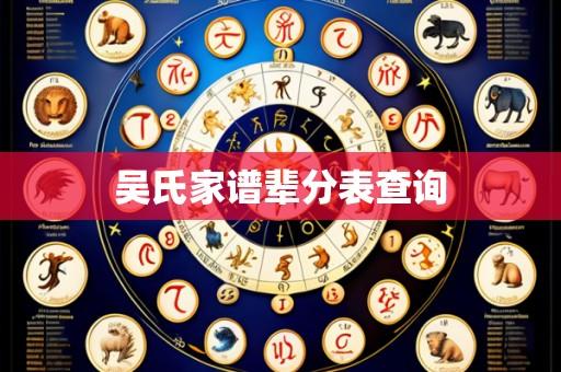 吴氏家谱辈分表查询