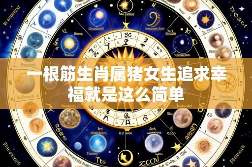 一根筋生肖属猪女生追求幸福就是这么简单