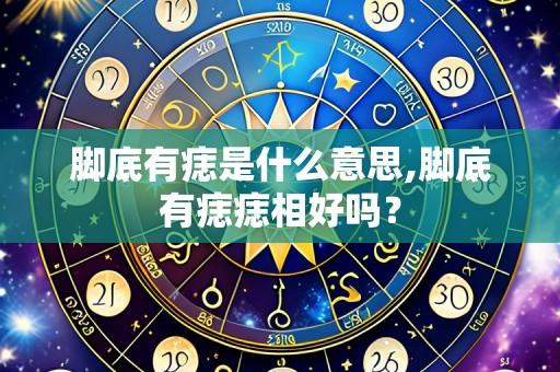 脚底有痣是什么意思,脚底有痣痣相好吗?