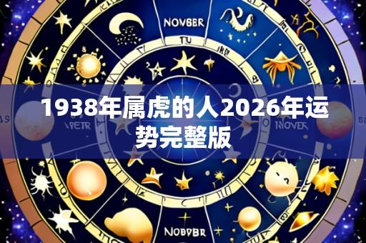 1938年属虎的人2026年运势完整版