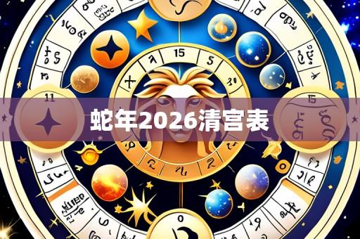 蛇年2026清宫表