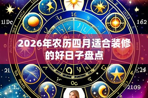 2026年农历四月适合装修的好日子盘点