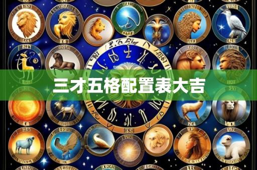 三才五格配置表大吉