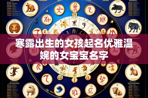 寒露出生的女孩起名优雅温婉的女宝宝名字