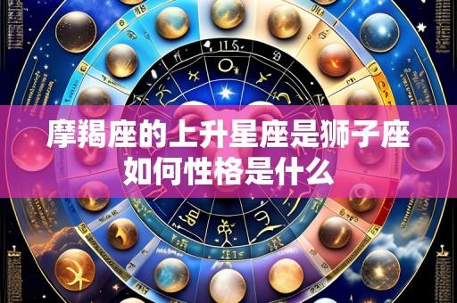 摩羯座的上升星座是狮子座如何性格是什么