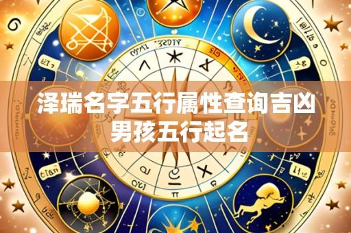泽瑞名字五行属性查询吉凶 男孩五行起名