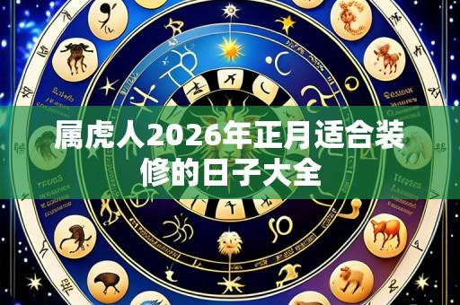 属虎人2026年正月适合装修的日子大全