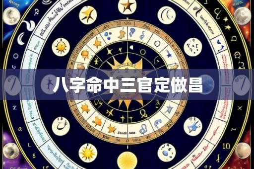八字命中三官定做昌