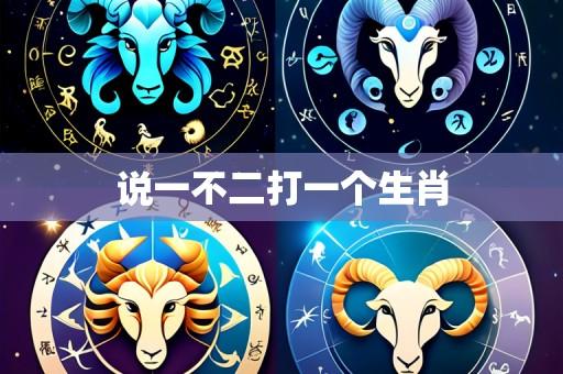 说一不二打一个生肖