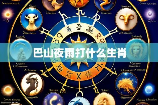 巴山夜雨打什么生肖