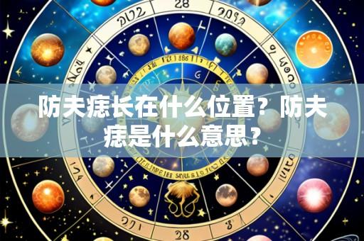 防夫痣长在什么位置?防夫痣是什么意思?