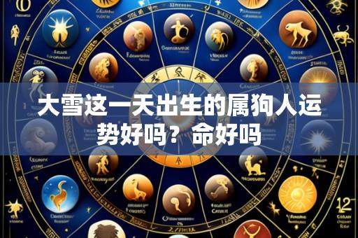 大雪这一天出生的属狗人运势好吗?命好吗