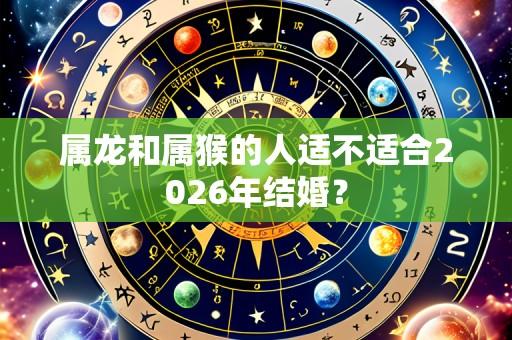 属龙和属猴的人适不适合2026年结婚?