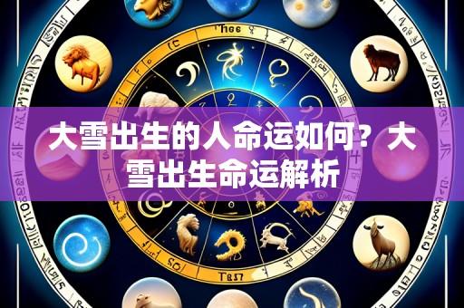 大雪出生的人命运如何？大雪出生命运解析