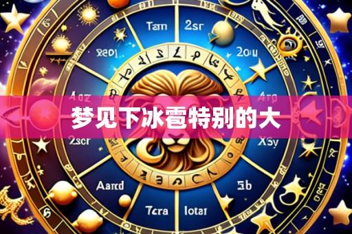 梦见下冰雹特别的大