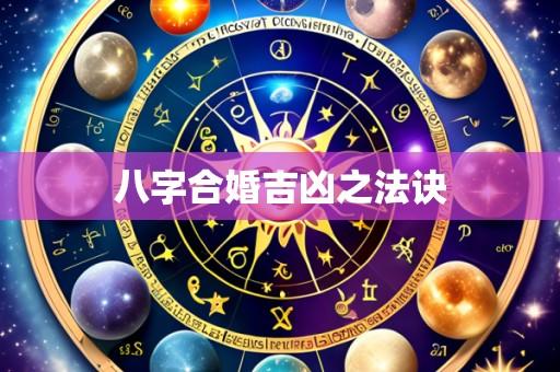 八字合婚吉凶之法诀