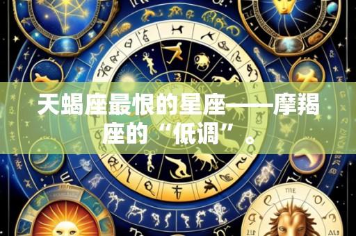 天蝎座最恨的星座——摩羯座的“低调”。