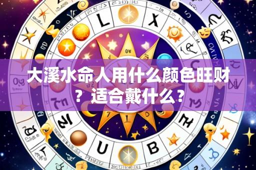 大溪水命人用什么颜色旺财?适合戴什么?