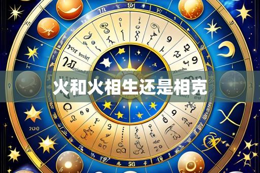 火和火相生还是相克