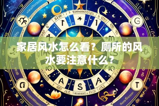 家居风水怎么看?厕所的风水要注意什么?