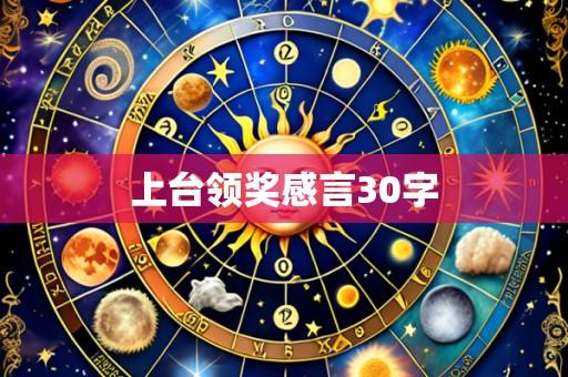 上台领奖感言30字