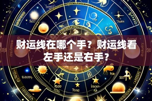 财运线在哪个手?财运线看左手还是右手?