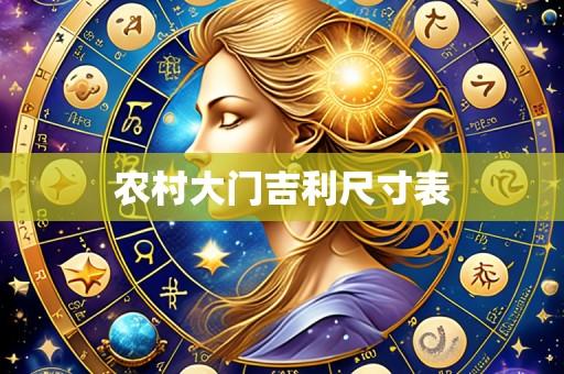 农村大门吉利尺寸表