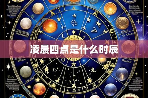 凌晨四点是什么时辰