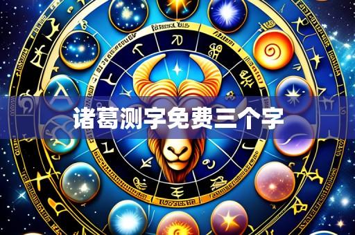 诸葛测字免费三个字