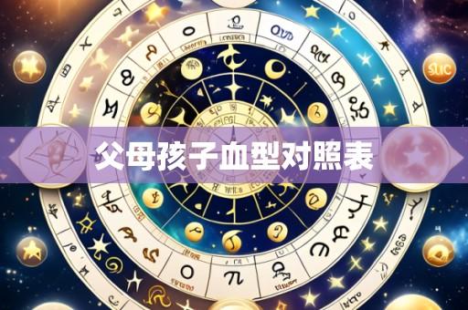 父母孩子血型对照表